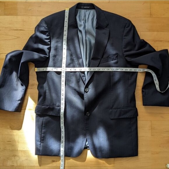 HUGO Boss Wool Suit Blazer Navy 100% Wool 44R US - Picture 9 of 15